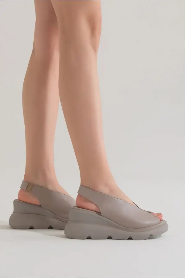 Zeyn 7672 Gri Kadın Sandalet - 2