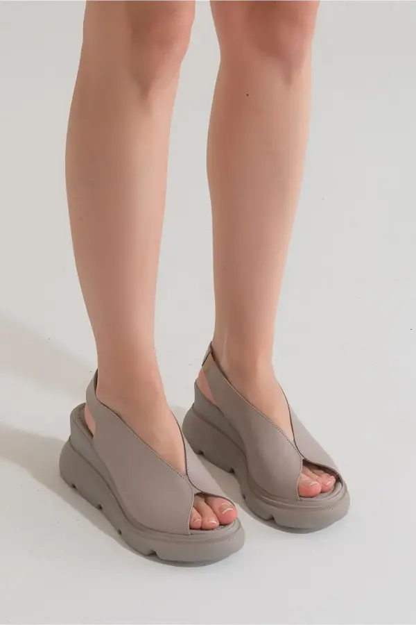 Zeyn 7672 Gri Kadın Sandalet - 3