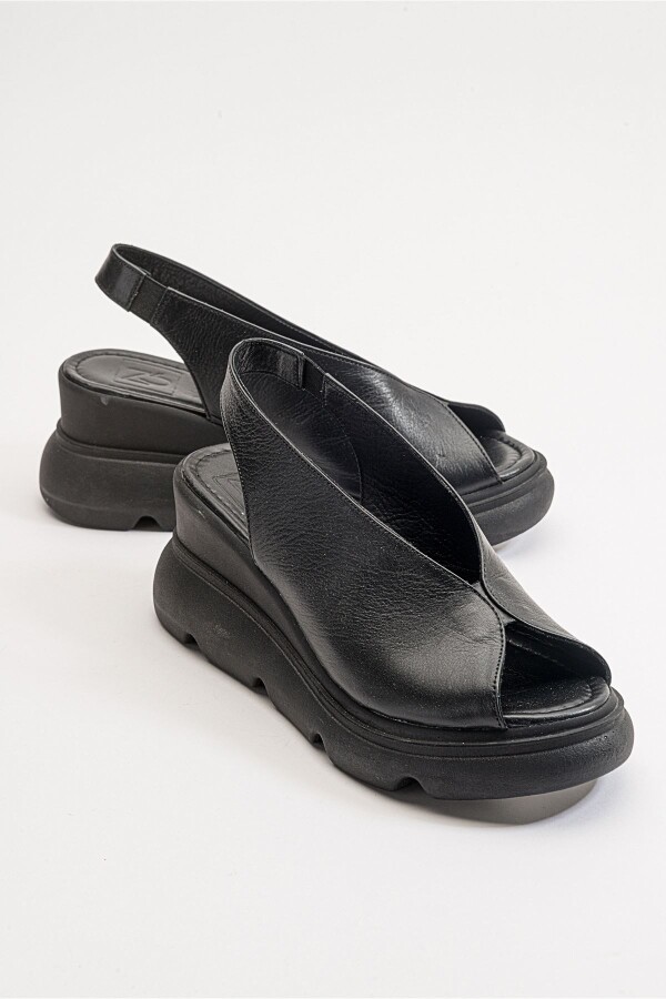 Zeyn 7672 Siyah Kadın Sandalet - 2