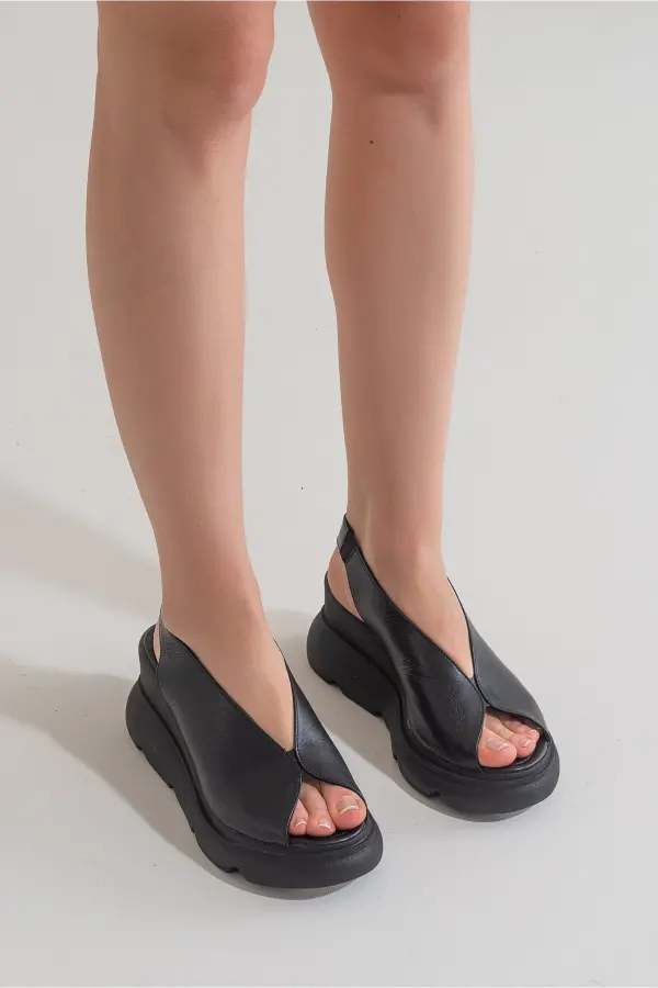 Zeyn 7672 Siyah Kadın Sandalet - 3