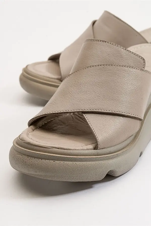 Zeyn 7673 Gri Kadın Terlik - 7