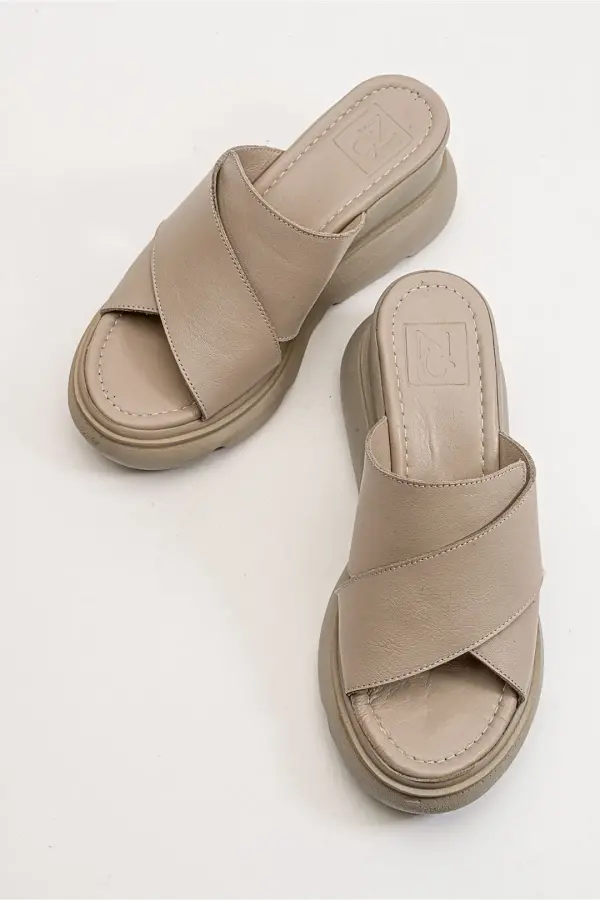 Zeyn 7673 Gri Kadın Terlik - 9