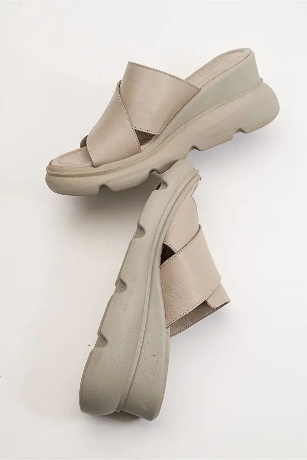 Zeyn 7673 Gri Kadın Terlik - 10