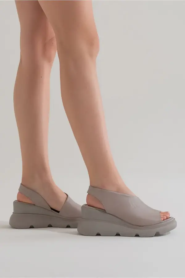 Zeyn 7712 Gri Kadın Sandalet - 3