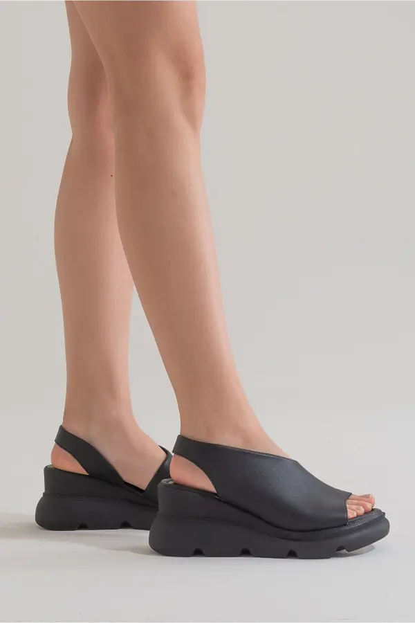 Zeyn 7712 Siyah Kadın Sandalet - 2