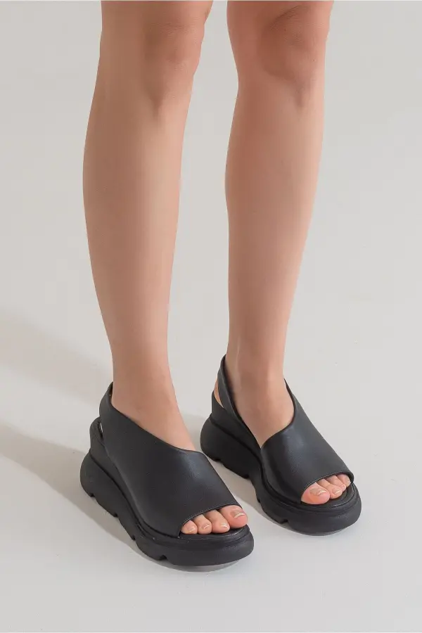 Zeyn 7712 Siyah Kadın Sandalet - 3