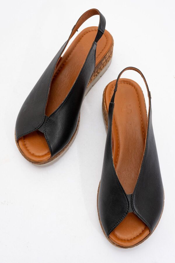 Zeyn 8094 Siyah Kadın Sandalet - 5