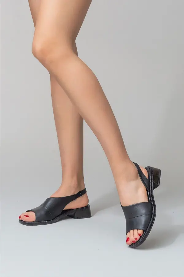 Zeyn 7991 Siyah Kadın Sandalet - 1