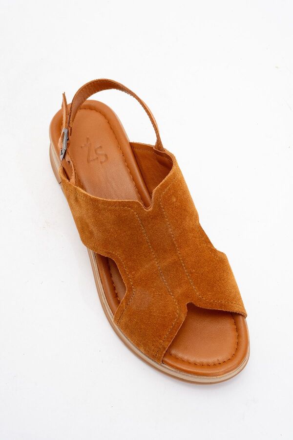 Zeyn 8059 Taba Süet Kadın Sandalet - 6