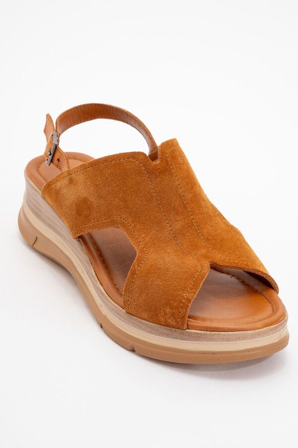 Zeyn 8059 Taba Süet Kadın Sandalet - 7